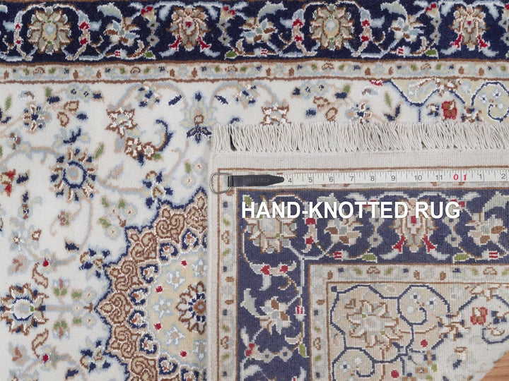 2'8" x 14'4" New Hand Knotted Ivory Wool & Silk Runner Oriental Rug - MOA10292013