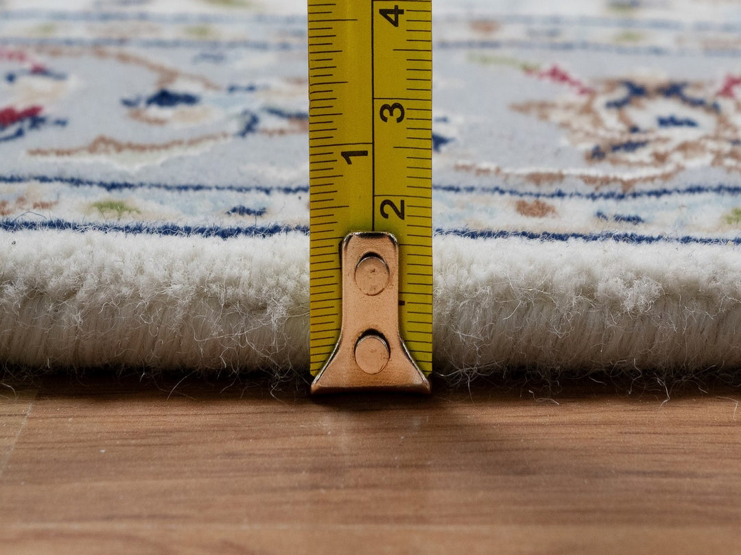 2'8" x 20'3" New Hand Knotted Ivory Wool & Silk Runner Oriental Rug - MOA10292014