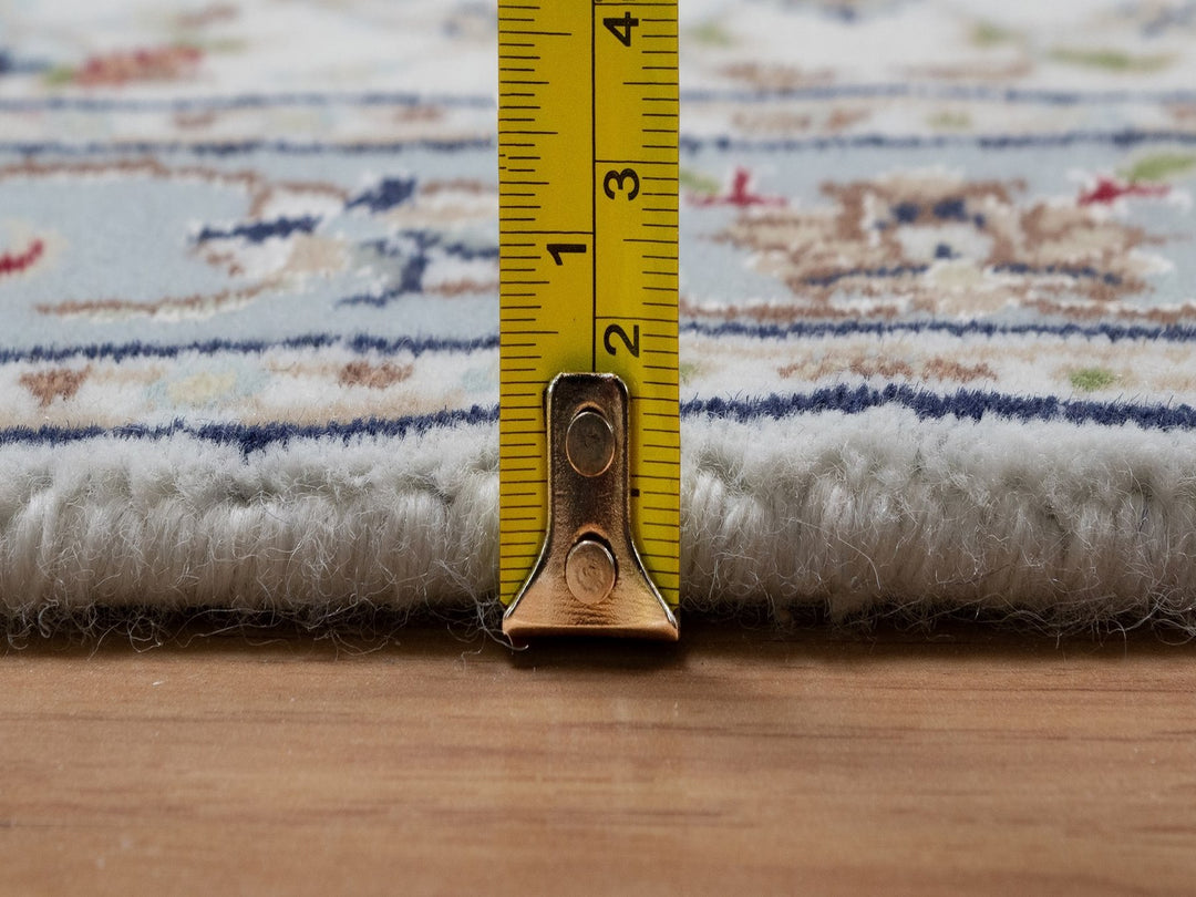 2'1" x 3'3" New Hand Knotted Ivory Wool & Silk Rectangle Oriental Rug - MOA10292015