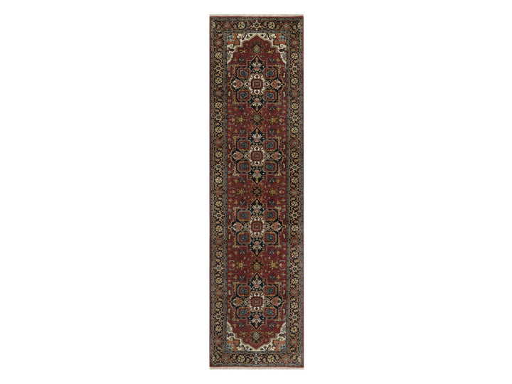 2'8" x 9'11" New Hand Knotted Red Wool Runner Oriental Rug - MOA10292016
