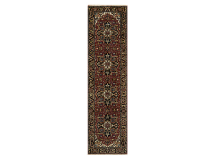 2'8" x 10'0" New Hand Knotted Red Wool Runner Oriental Rug - MOA10292017