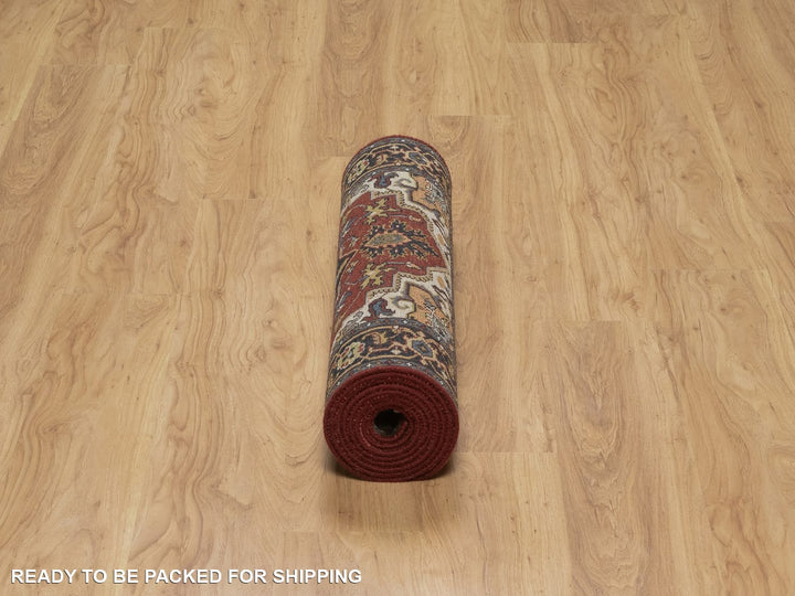 2'8" x 10'0" New Hand Knotted Red Wool Runner Oriental Rug - MOA10292017