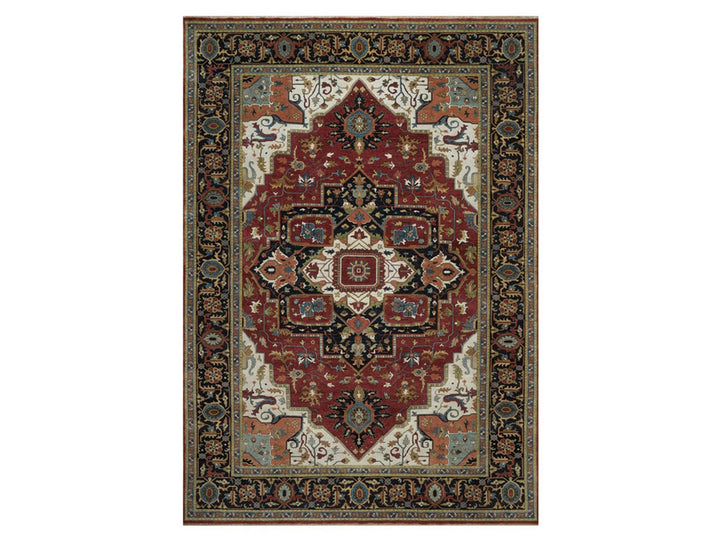 10'1" x 14'5" New Hand Knotted Red Wool Rectangle Oriental Rug - MOA10292022