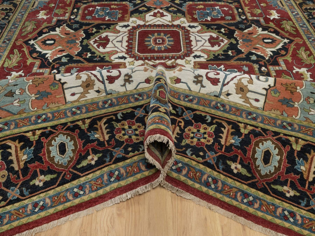 10'1" x 14'5" New Hand Knotted Red Wool Rectangle Oriental Rug - MOA10292022