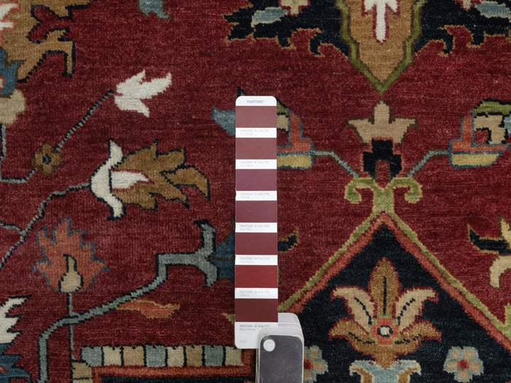 10'1" x 14'5" New Hand Knotted Red Wool Rectangle Oriental Rug - MOA10292022