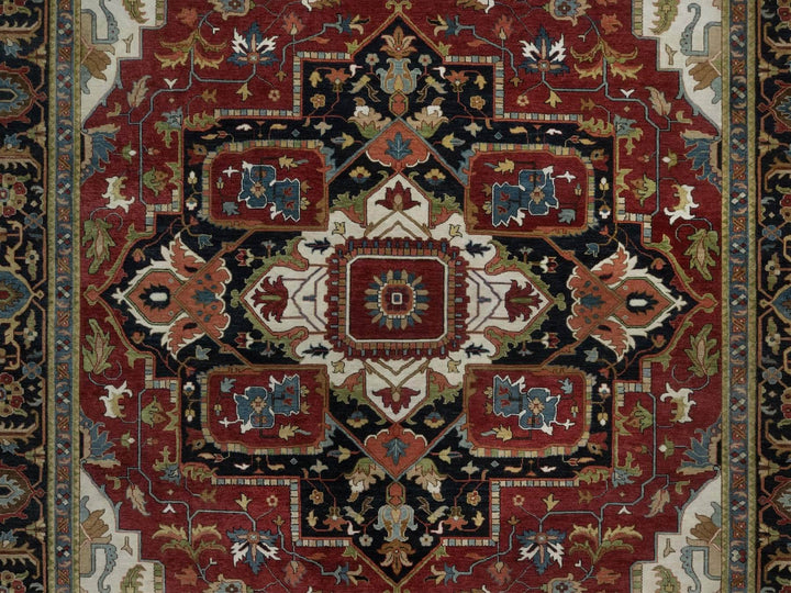 10'1" x 14'5" New Hand Knotted Red Wool Rectangle Oriental Rug - MOA10292022