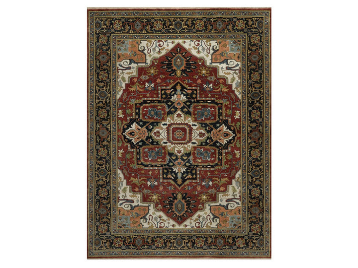 8'11" x 12'2" New Hand Knotted Red Wool Rectangle Oriental Rug - MOA10292023