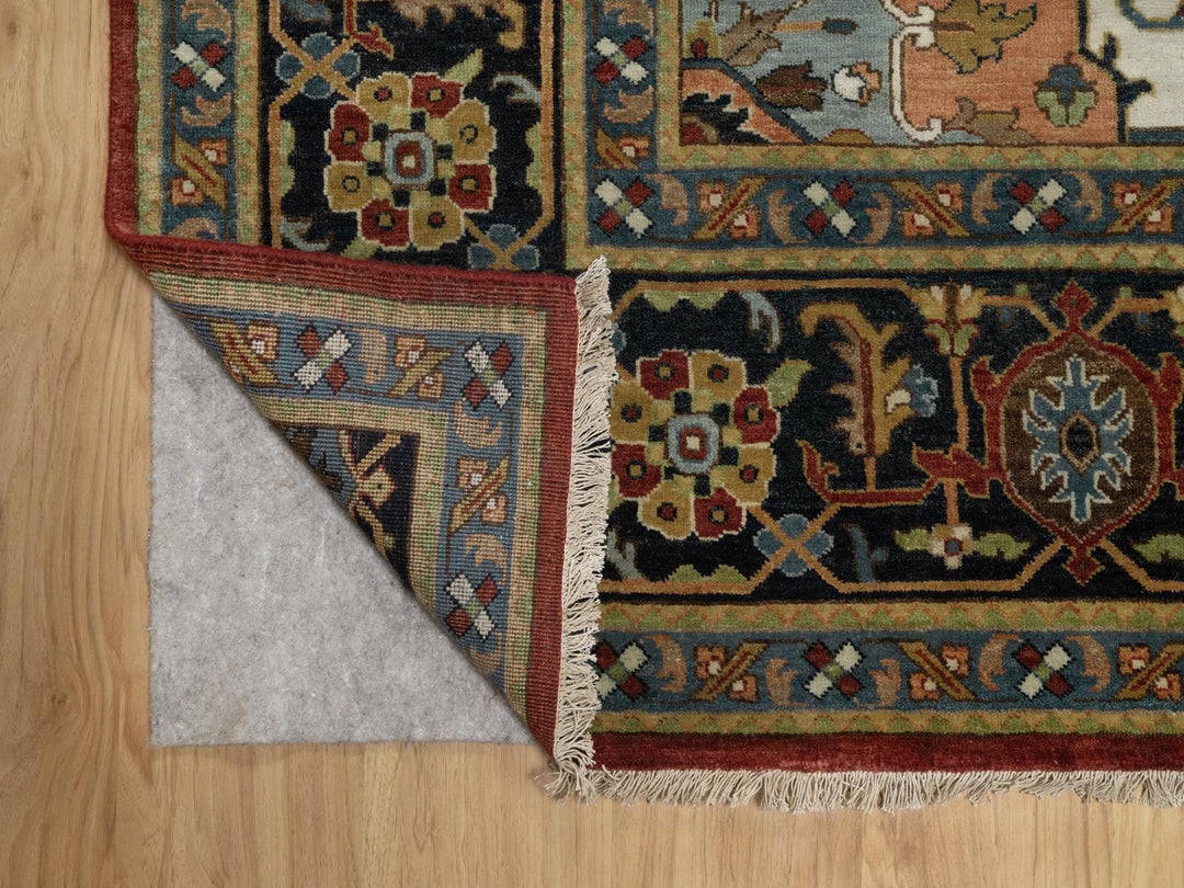 8'11" x 12'2" New Hand Knotted Red Wool Rectangle Oriental Rug - MOA10292023