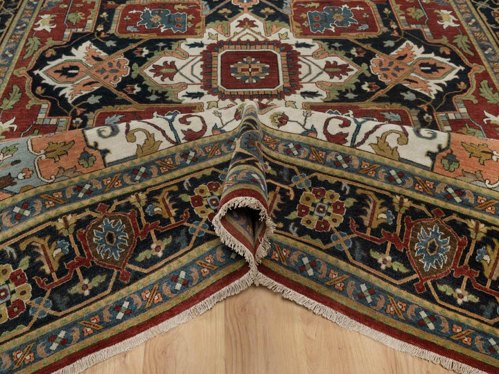 8'11" x 12'2" New Hand Knotted Red Wool Rectangle Oriental Rug - MOA10292023