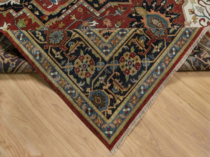 8'11" x 12'2" New Hand Knotted Red Wool Rectangle Oriental Rug - MOA10292023