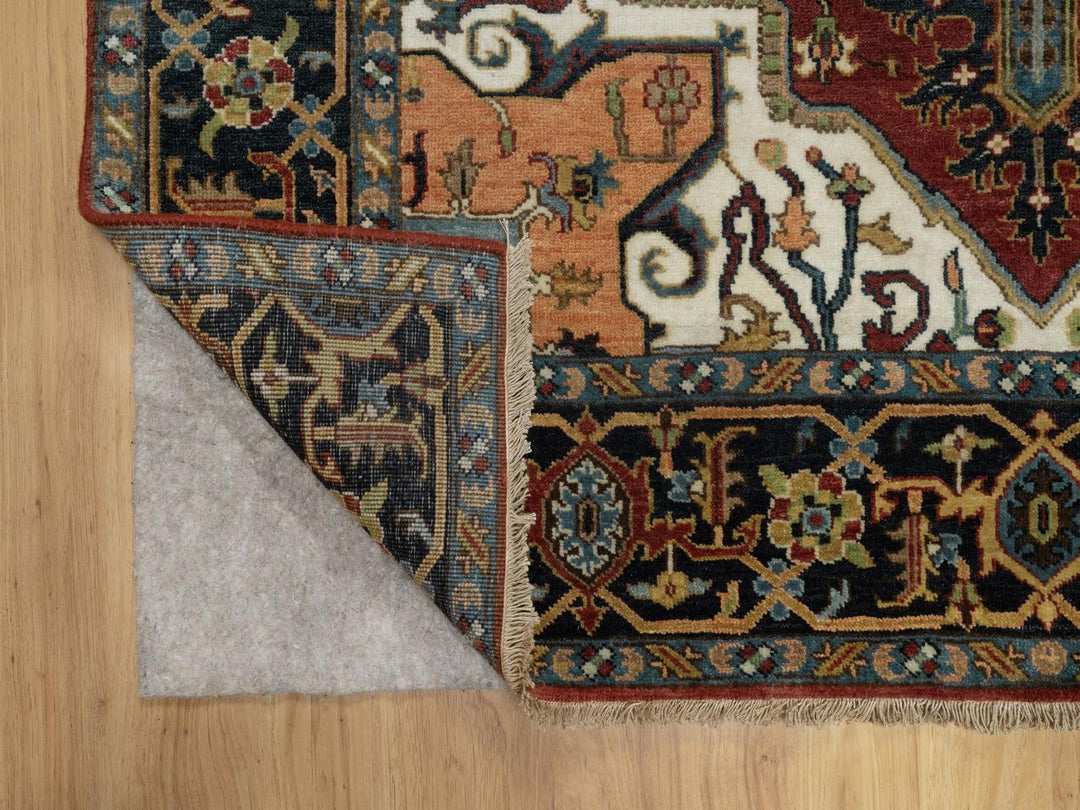 4'11" x 7'2" New Hand Knotted Red Wool Rectangle Oriental Rug - MOA10292024