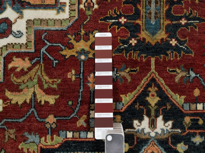 4'11" x 7'2" New Hand Knotted Red Wool Rectangle Oriental Rug - MOA10292024