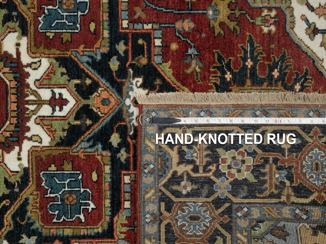 4'11" x 7'2" New Hand Knotted Red Wool Rectangle Oriental Rug - MOA10292024