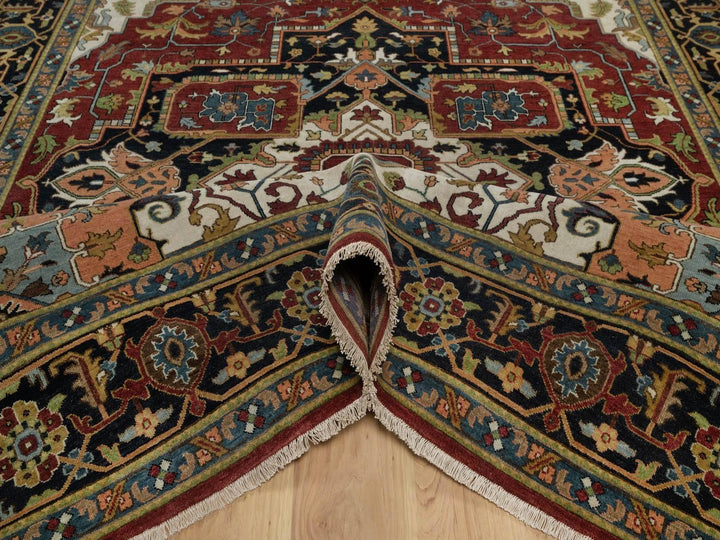 7'10" x 10'2" New Hand Knotted Red Wool Rectangle Oriental Rug - MOA10292038