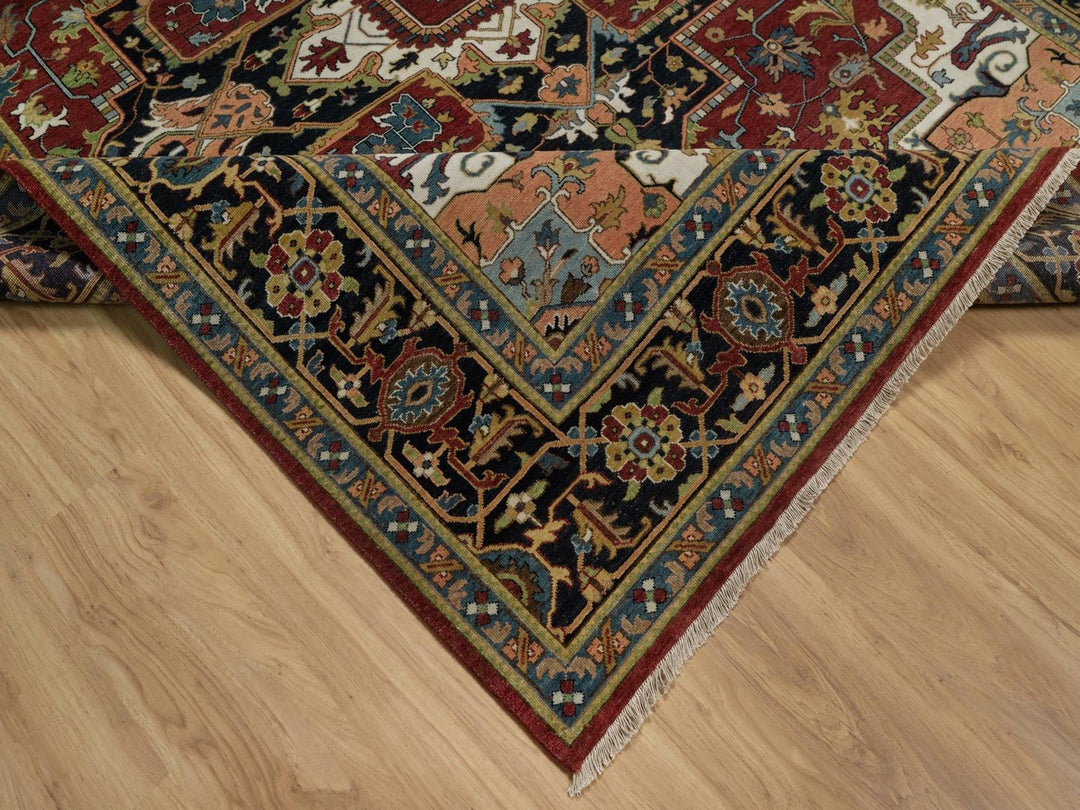 7'10" x 10'2" New Hand Knotted Red Wool Rectangle Oriental Rug - MOA10292038