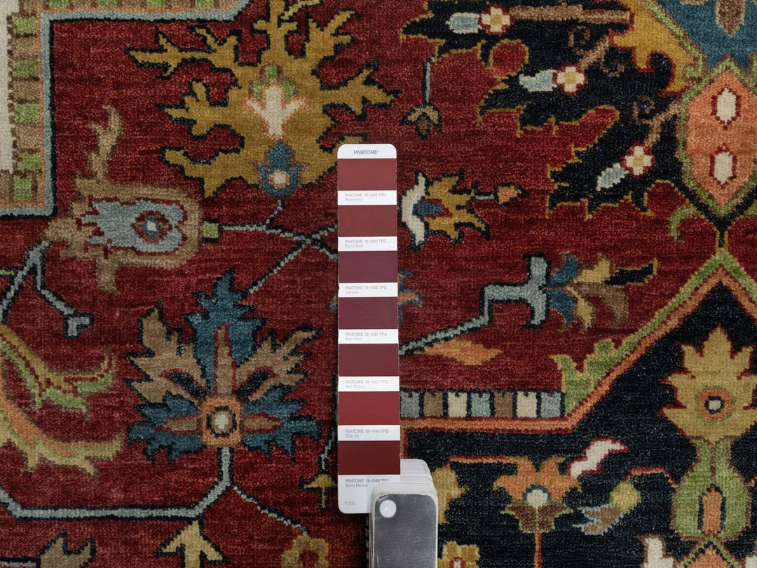 7'10" x 10'2" New Hand Knotted Red Wool Rectangle Oriental Rug - MOA10292038