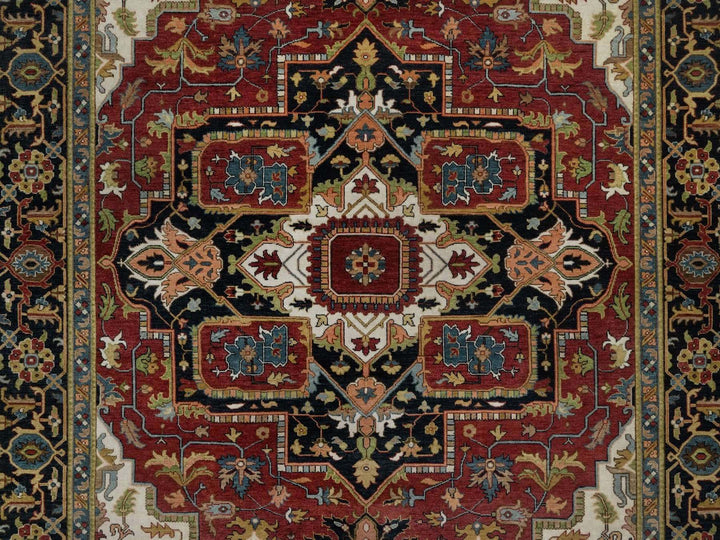 7'10" x 10'2" New Hand Knotted Red Wool Rectangle Oriental Rug - MOA10292038