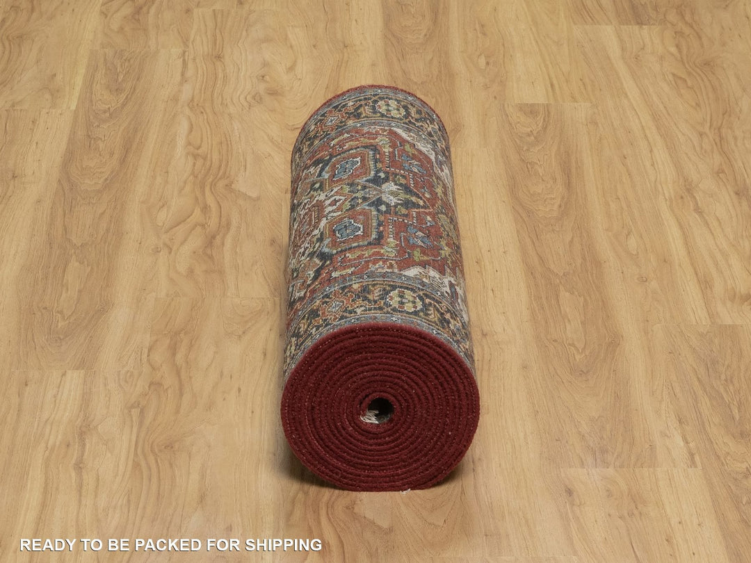 2'7" x 20'4" New Hand Knotted Red Wool Runner Oriental Rug - MOA10292041