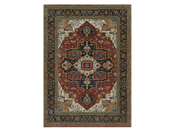 8'8" x 12'2" New Hand Knotted Red Wool Rectangle Oriental Rug - MOA10292044