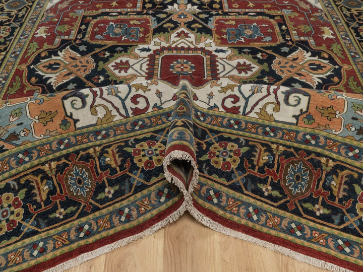 8'8" x 12'2" New Hand Knotted Red Wool Rectangle Oriental Rug - MOA10292044