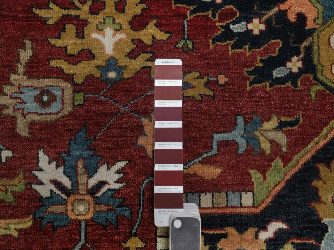 8'8" x 12'2" New Hand Knotted Red Wool Rectangle Oriental Rug - MOA10292044