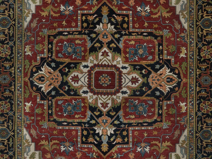 8'8" x 12'2" New Hand Knotted Red Wool Rectangle Oriental Rug - MOA10292044