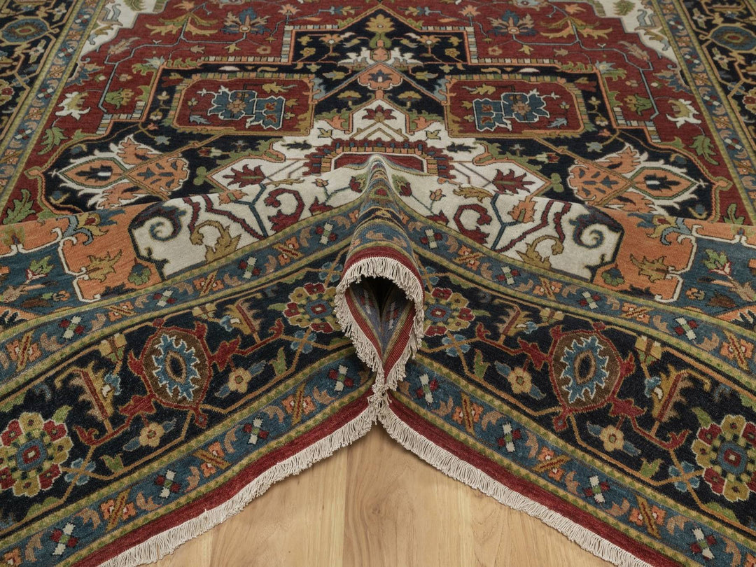 7'8" x 10'0" New Hand Knotted Red Wool Rectangle Oriental Rug - MOA10292046