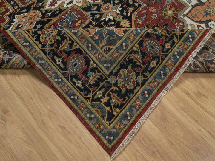 7'8" x 10'0" New Hand Knotted Red Wool Rectangle Oriental Rug - MOA10292046