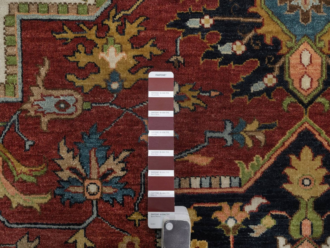 7'8" x 10'0" New Hand Knotted Red Wool Rectangle Oriental Rug - MOA10292046