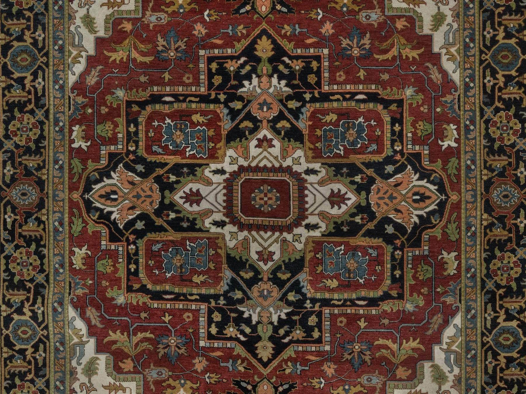 7'8" x 10'0" New Hand Knotted Red Wool Rectangle Oriental Rug - MOA10292046