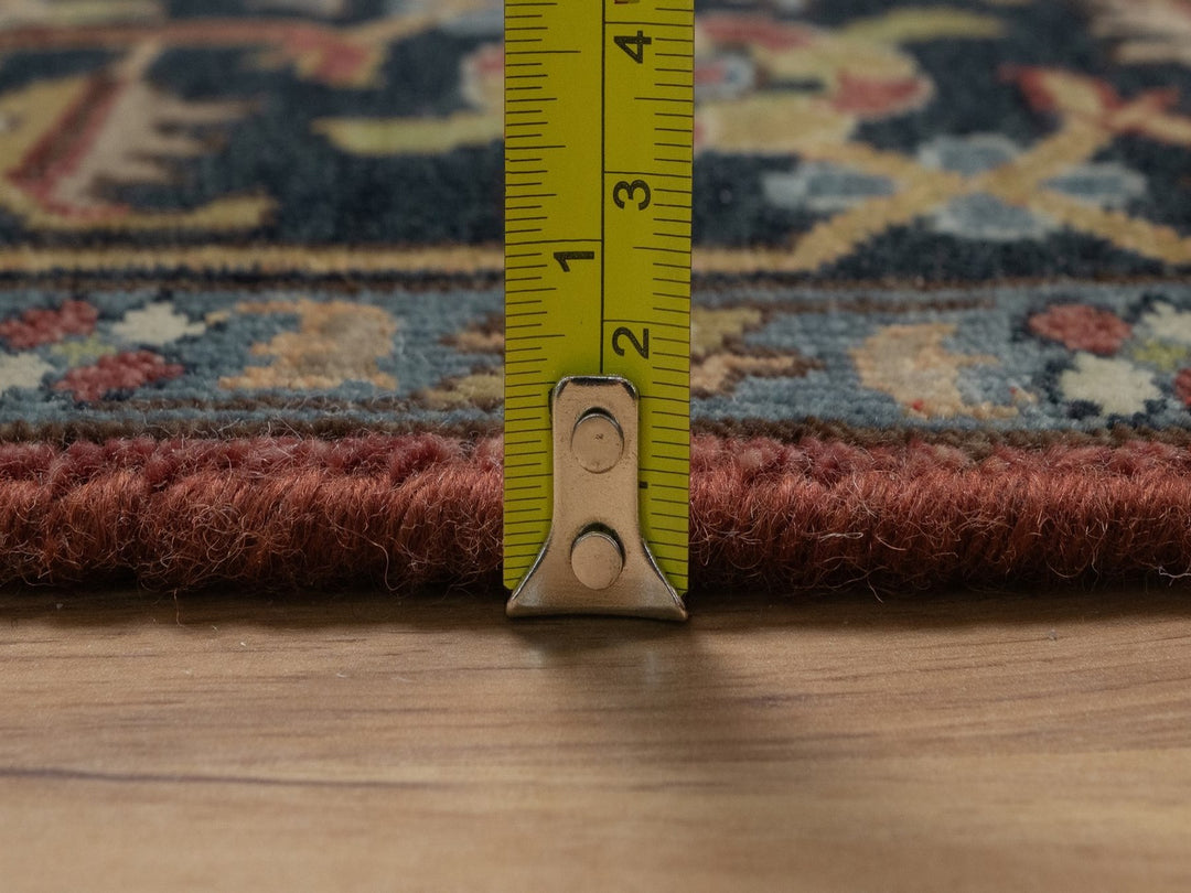 5'1" x 6'11" New Hand Knotted Red Wool Rectangle Oriental Rug - MOA10292047