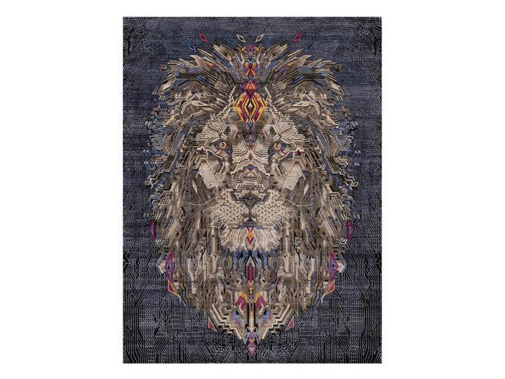 9'0" x 12'1" New Hand Knotted Black Wool & Silk Rectangle Oriental Rug - MOA10292056