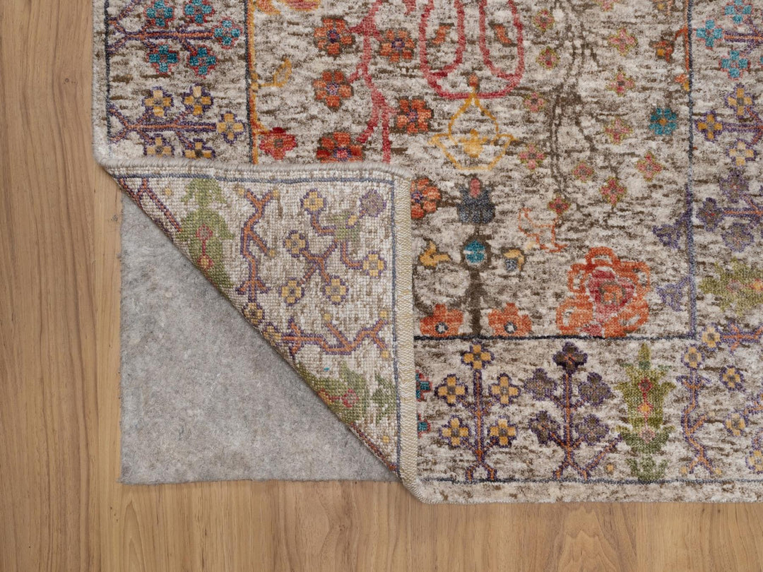 2'8" x 8'2" New Hand Knotted Ivory Wool & Silk Runner Oriental Rug - MOA10292064