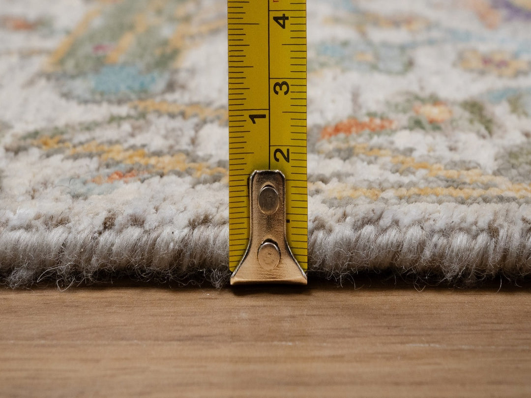 2'6" x 6'0" New Hand Knotted Ivory Wool & Silk Runner Oriental Rug - MOA10292065