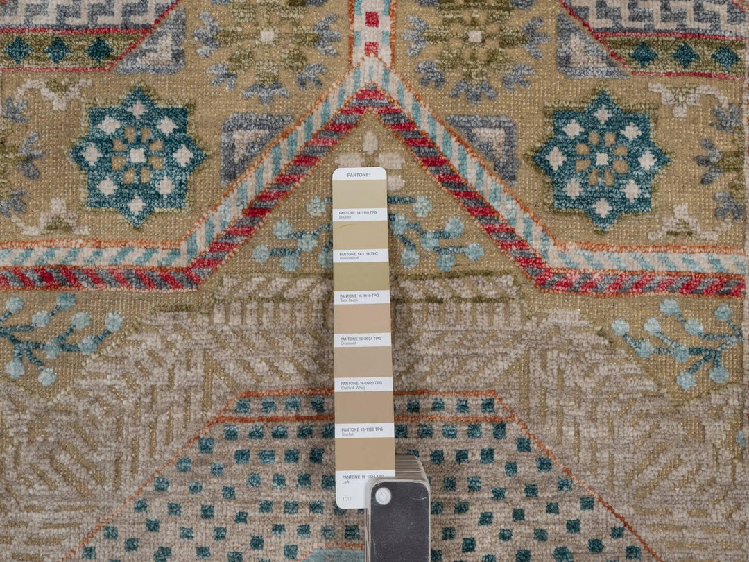 2'7" x 8'2" New Hand Knotted Brown Wool & Silk Runner Oriental Rug - MOA10292067