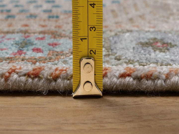 2'7" x 8'2" New Hand Knotted Brown Wool & Silk Runner Oriental Rug - MOA10292067