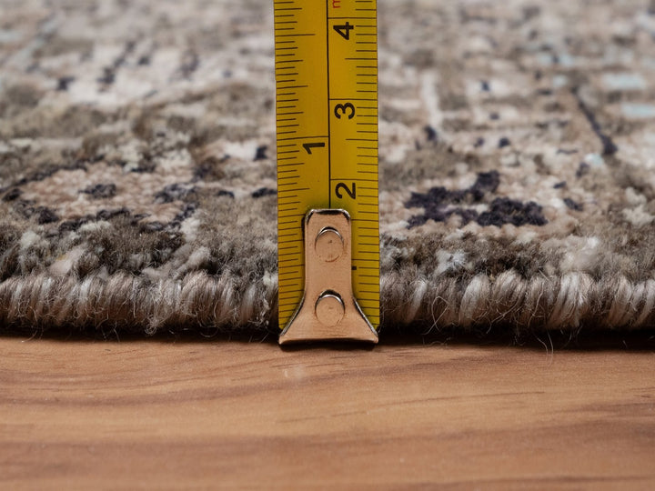 2'7" x 11'10" New Hand Knotted Brown Wool & Silk Runner Oriental Rug - MOA10292068