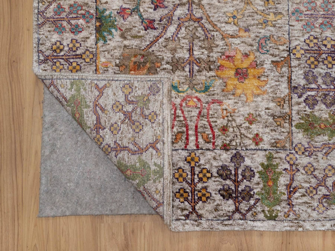 2'9" x 11'10" New Hand Knotted Ivory Wool & Silk Runner Oriental Rug - MOA10292069