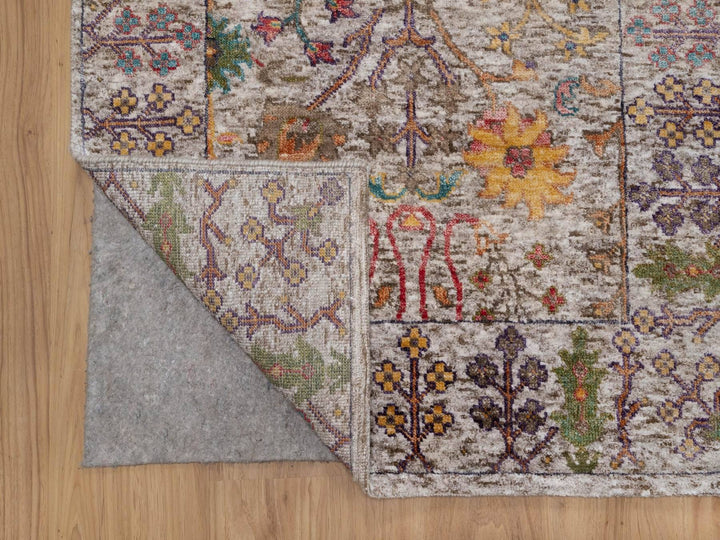 2'9" x 11'10" New Hand Knotted Ivory Wool & Silk Runner Oriental Rug - MOA10292069