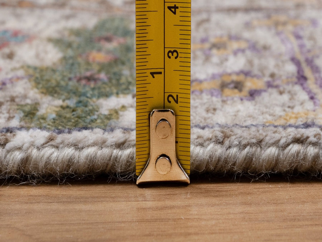 2'9" x 11'10" New Hand Knotted Ivory Wool & Silk Runner Oriental Rug - MOA10292069