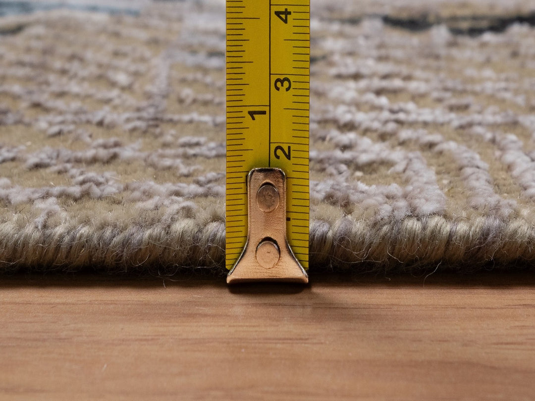 5'3" x 7'0" New Hand Knotted Brown Wool & Silk Rectangle Oriental Rug - MOA10292072