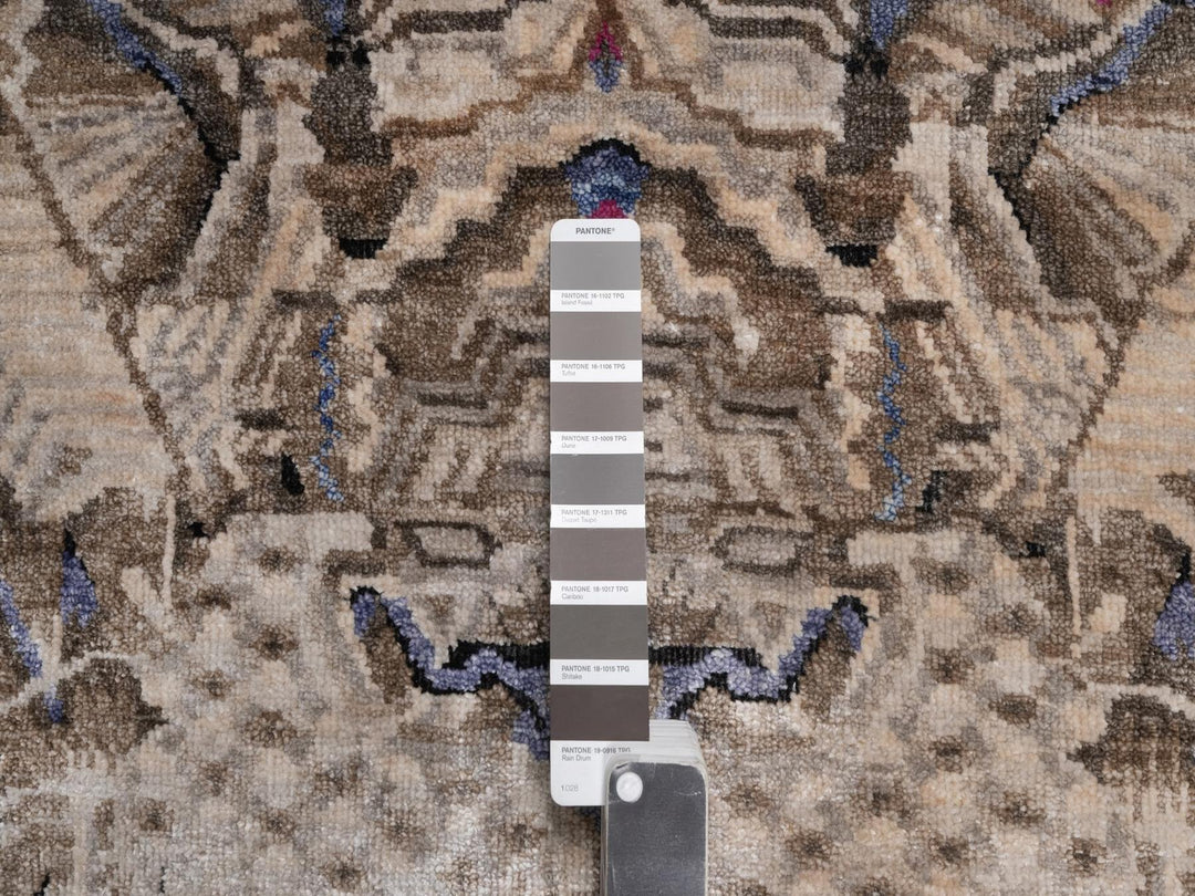 5'3" x 7'1" New Hand Knotted Black Wool & Silk Rectangle Oriental Rug - MOA10292073