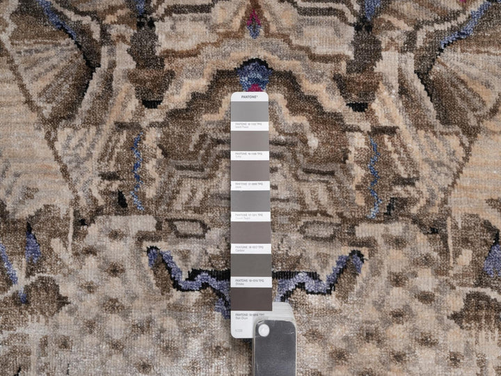 5'3" x 7'1" New Hand Knotted Black Wool & Silk Rectangle Oriental Rug - MOA10292073