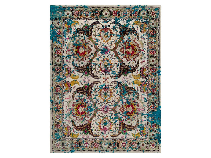 8'11" x 11'11" New Hand Knotted Ivory Wool & Silk Rectangle Oriental Rug - MOA10292075