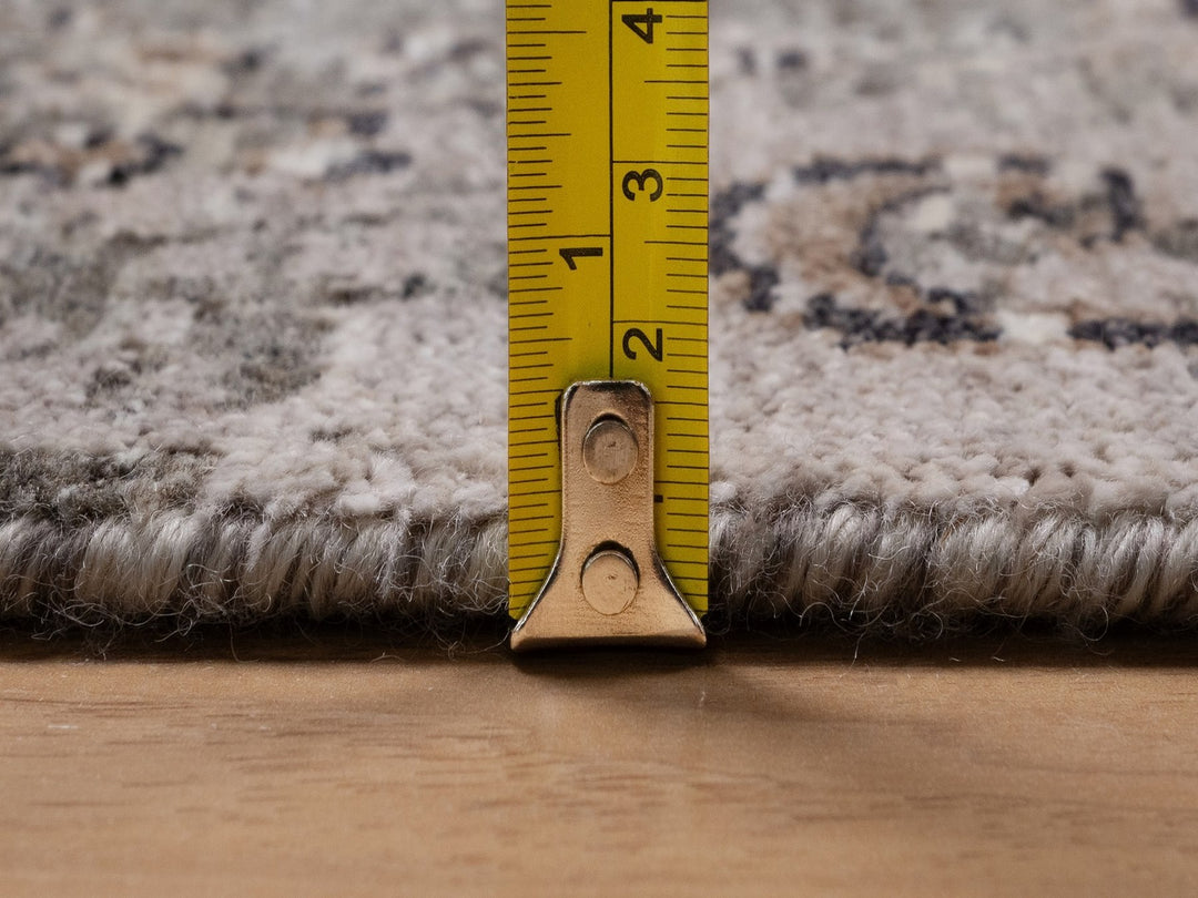 5'3" x 7'0" New Hand Knotted Brown Wool & Silk Rectangle Oriental Rug - MOA10292079