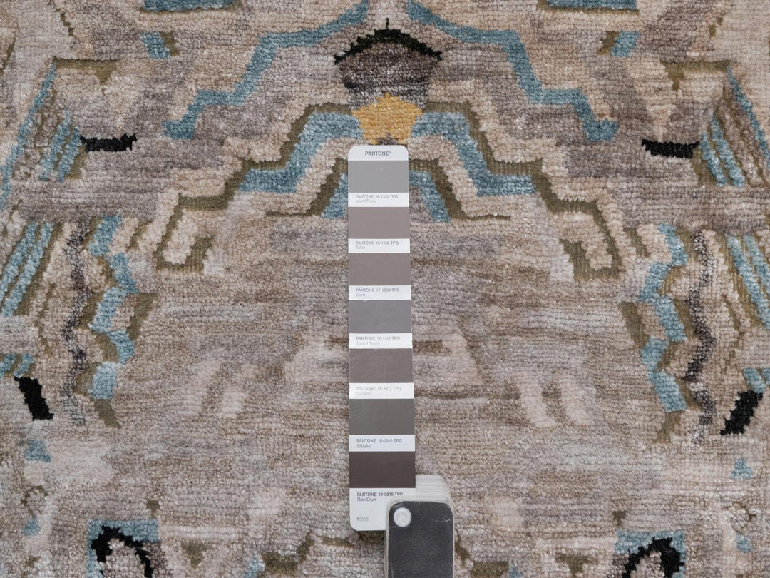 9'2" x 12'0" New Hand Knotted Black Wool & Silk Rectangle Oriental Rug - MOA10292080