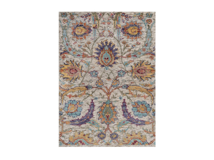 2'2" x 3'0" New Hand Knotted Ivory Wool & Silk Rectangle Oriental Rug - MOA10292085