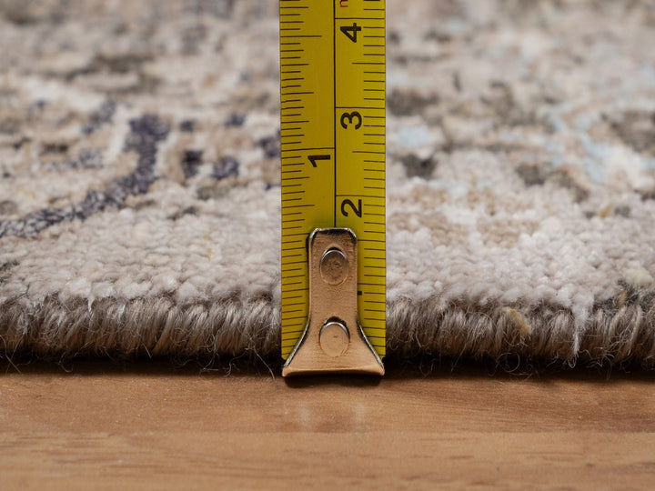 2'7" x 9'11" New Hand Knotted Brown Wool & Silk Runner Oriental Rug - MOA10292088