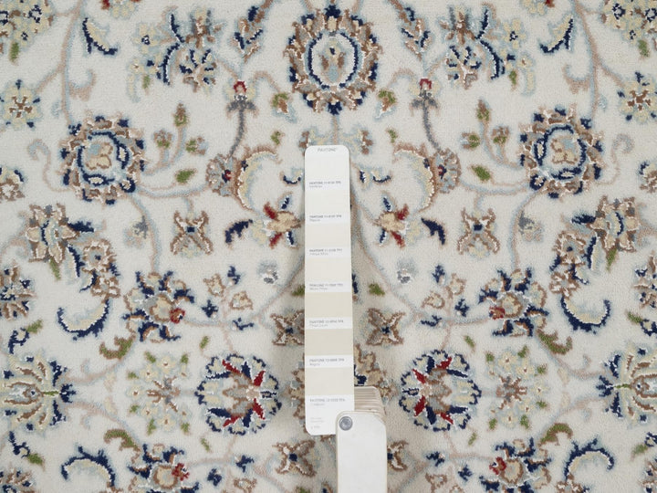 4'0" x 5'11" New Hand Knotted Ivory Wool & Silk Rectangle Oriental Rug - MOA10292092