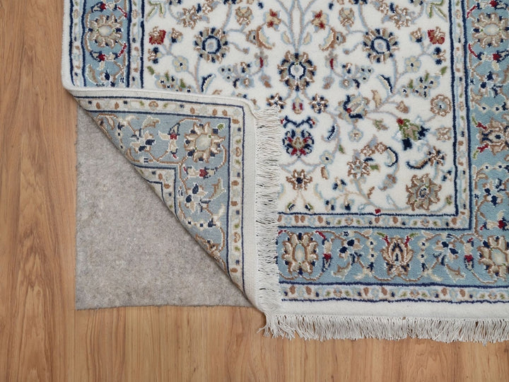 2'10" x 12'3" New Hand Knotted Ivory Wool & Silk Runner Oriental Rug - MOA10292107